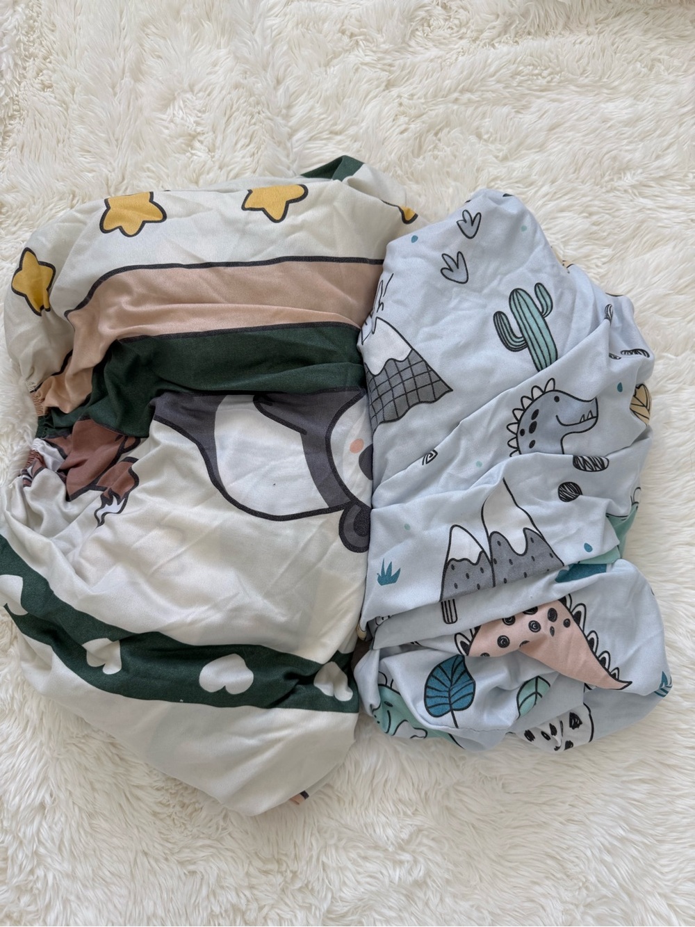 KWLover kids twin size Fitted Sheet and Pillowcases Set*2